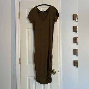 Super soft ruched T-shirt dress